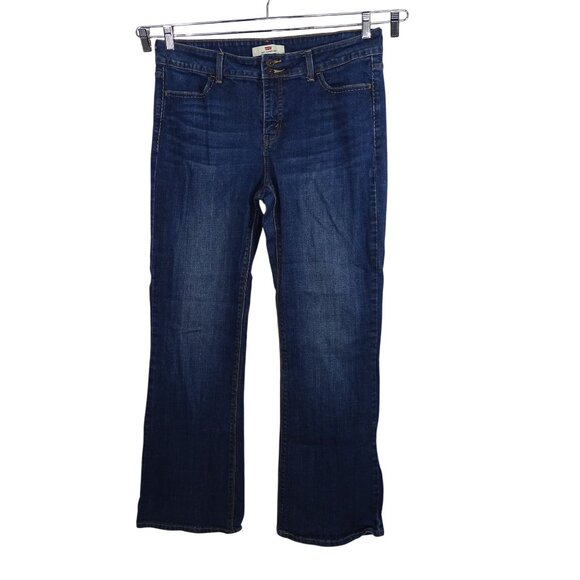 Levis 526 Slender Boot Jeans Women Size 16 M Medium Wash Denim Faux Flap Pocket - Picture 1 of 12
